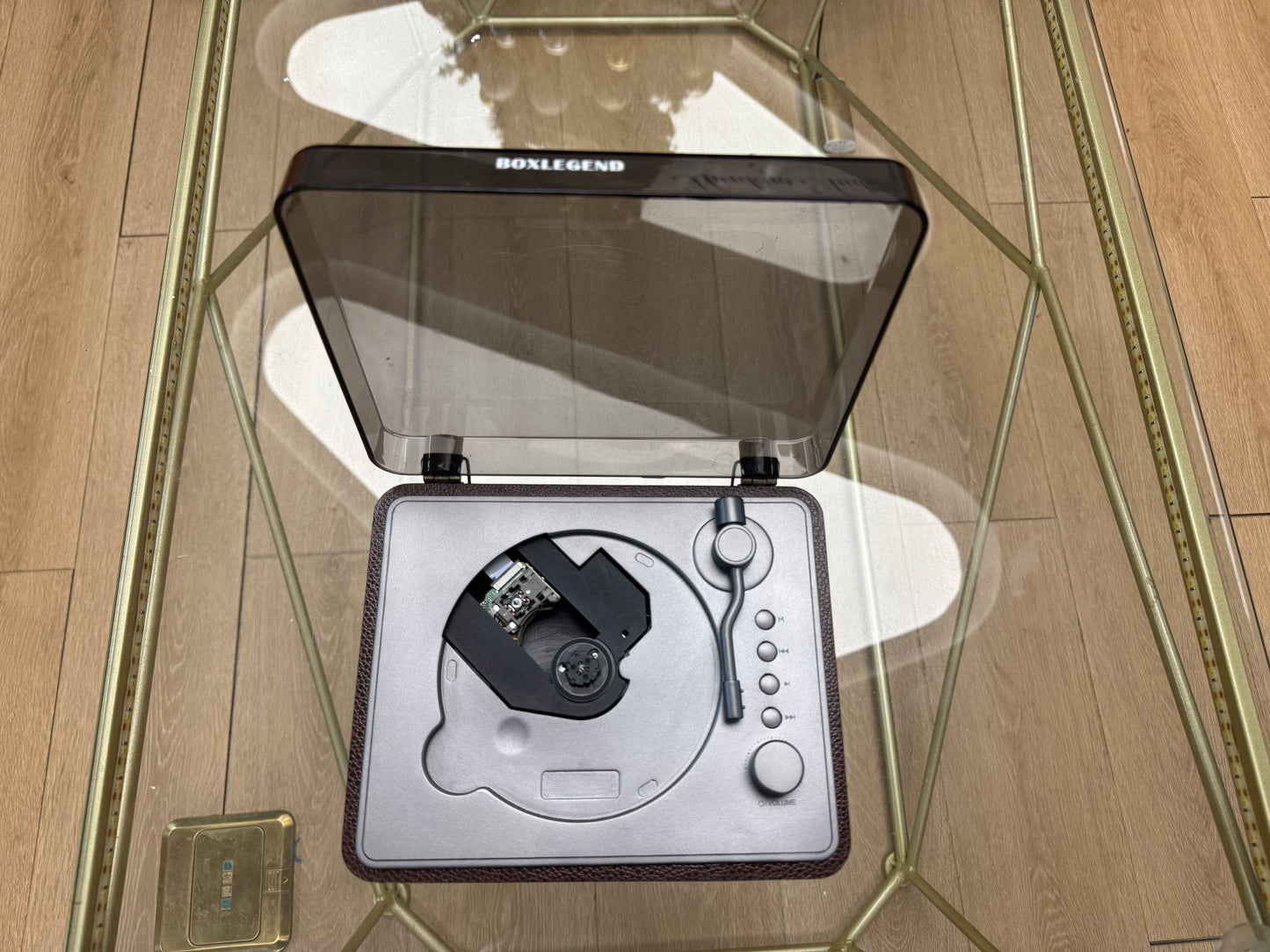 Boxlegend CD Player with Speakers Bluetooth Nostalgic Retro Portable CD Players for Home Wood Music Player FM Radio for HomeWired