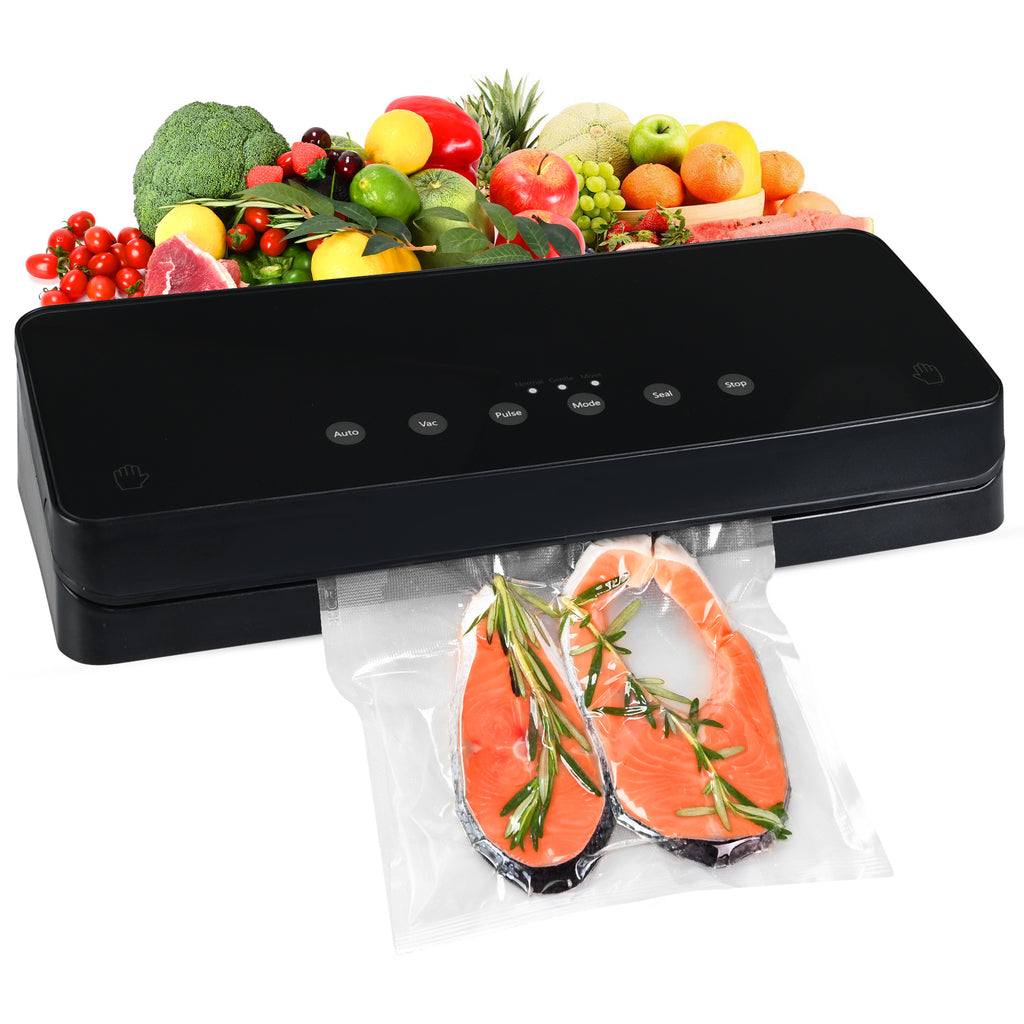 BoxLegend Vacuum Sealer Machine, Automatic Food Sealer Machine, Easy to Clean, Dry & Moist Food Modes, Black