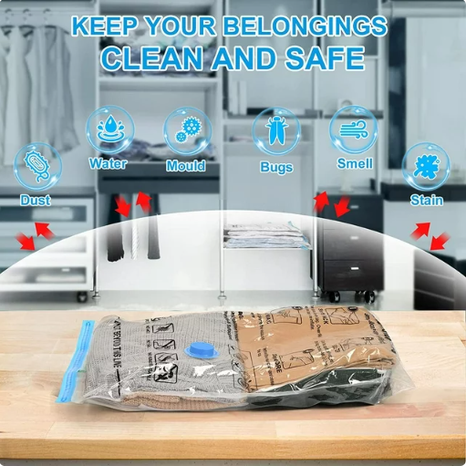 BoxLegend Vacuum Storage Bags with Hand Pump 8 Jumbo 31.5’’x39.37’'