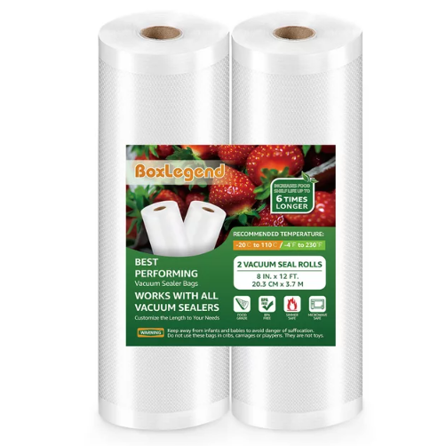 11" x 9' Vacuum Sealer Bags for Food Saver, Vacuum Seal Bags Rolls Food Storage Bags (3 Roll)