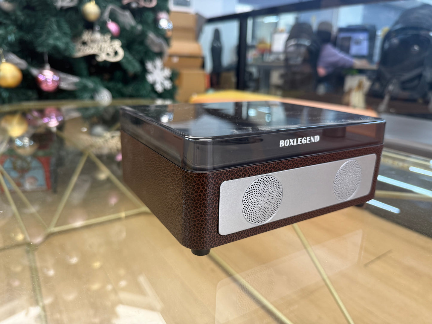 Boxlegend CD Player with Speakers Bluetooth Nostalgic Retro Portable CD Players for Home Wood Music Player FM Radio for HomeWired