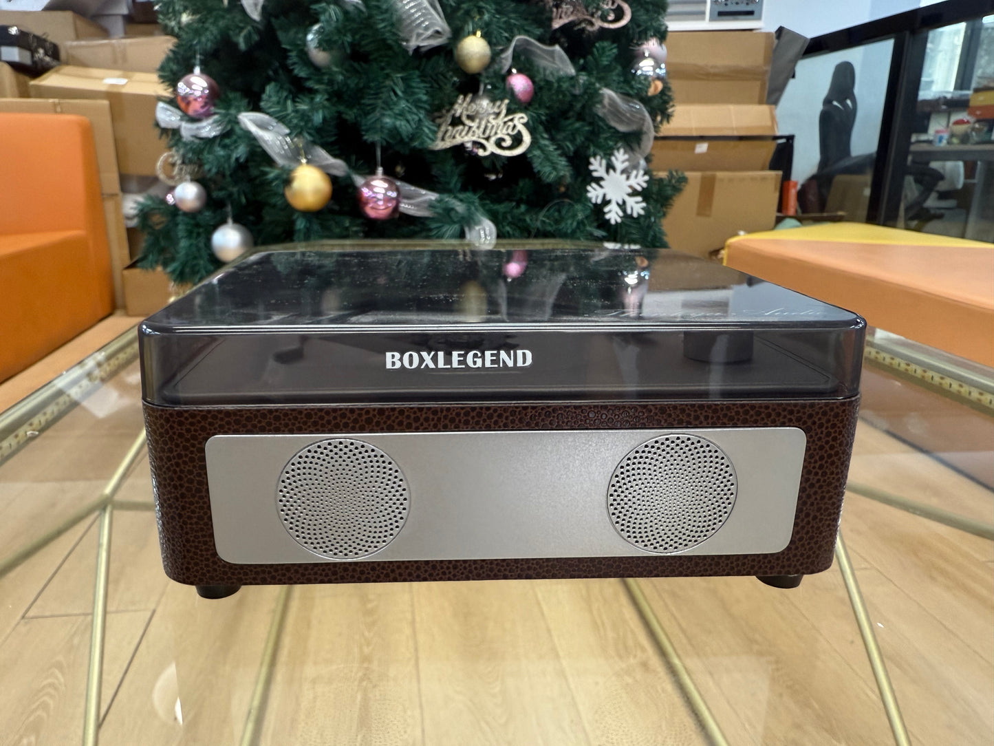 Boxlegend CD Player with Speakers Bluetooth Nostalgic Retro Portable CD Players for Home Wood Music Player FM Radio for HomeWired