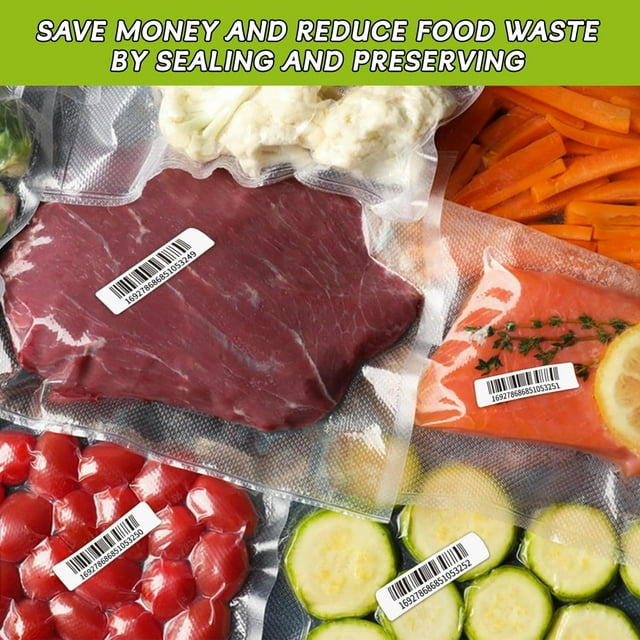 BoxLegend Vacuum Sealer Bags with Food Management APP 11’’x 50’ (2 Pack), Food Saver Bags Rolls with Barcodes for Food Tracking