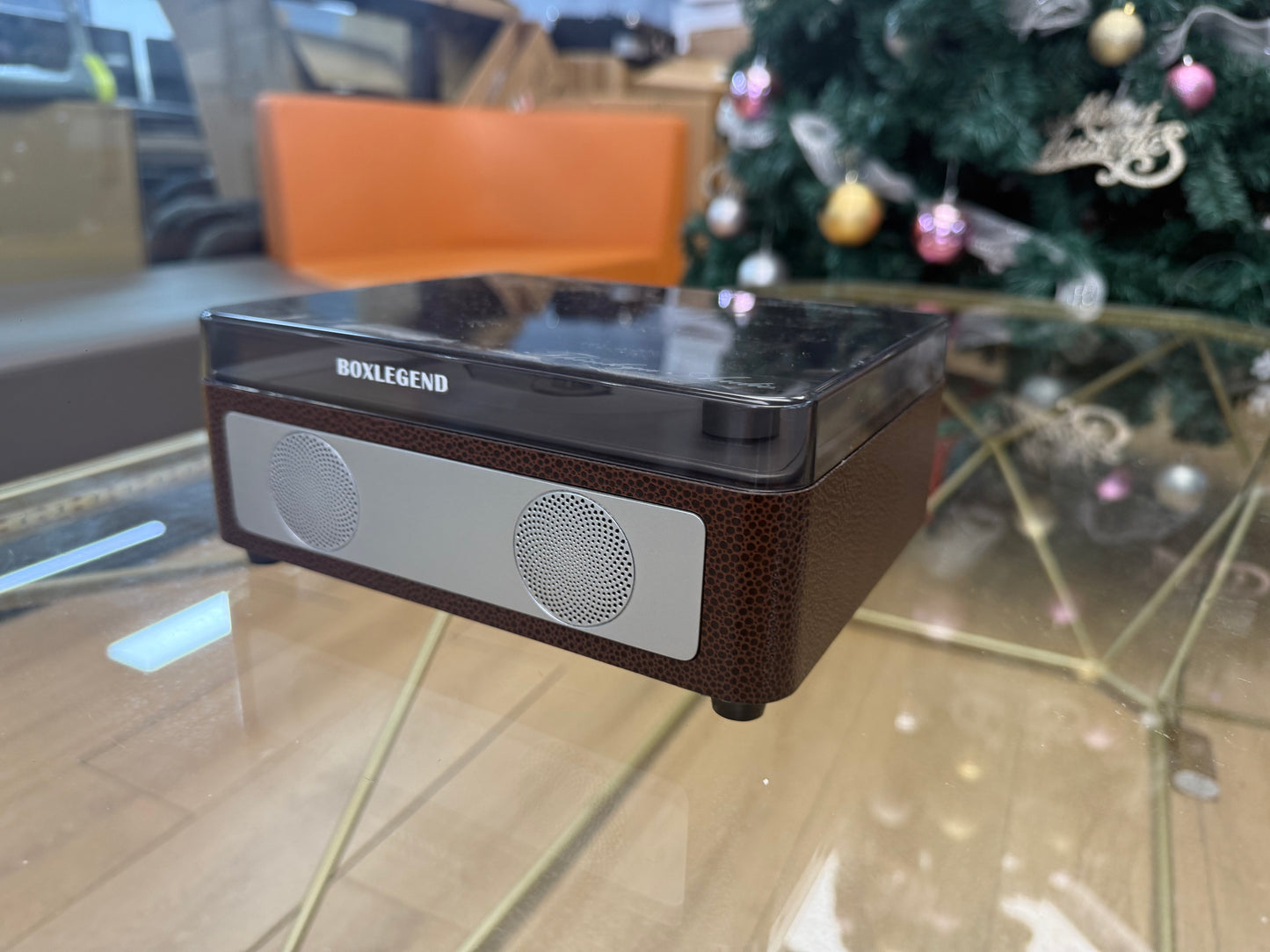 Boxlegend CD Player with Speakers Bluetooth Nostalgic Retro Portable CD Players for Home Wood Music Player FM Radio for HomeWired