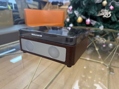 Boxlegend CD Player with Speakers Bluetooth Nostalgic Retro Portable CD Players for Home Wood Music Player FM Radio for HomeWired