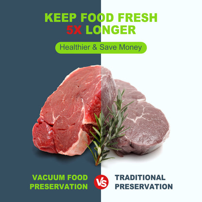 BoxLegend Vacuum Sealer Machine, Automatic Food Sealer Machine, Easy to Clean, Dry & Moist Food Modes, Black