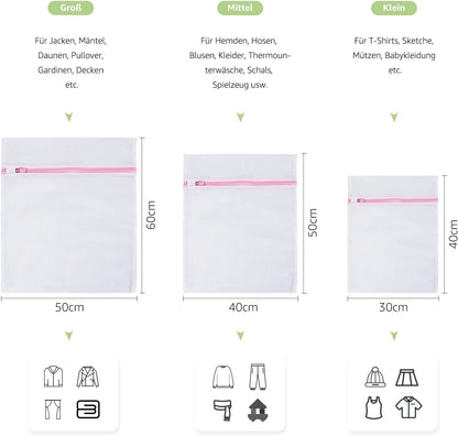 Boxlegend Laundry Net for Washing Machine, Set of 5 - Laundry Bag with Zip Laundry Bag Laundry Bag for Bra, Travel, Shoes, Suitcase, Socks, Underwear, Baby Clothes