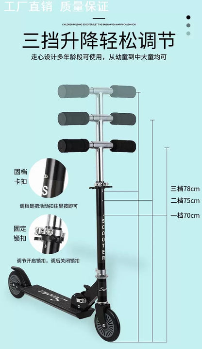 Boxlegend Two Wheel Scooter for Teens, Smooth Gliding Kick Scooter for Adults w/Adjustable Height