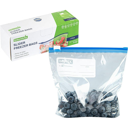BoxLegend Gallon Food Storage Freezer Bags, New Stay Open Design with Stand-Up Bottom, Easy to Fill, 100 Count