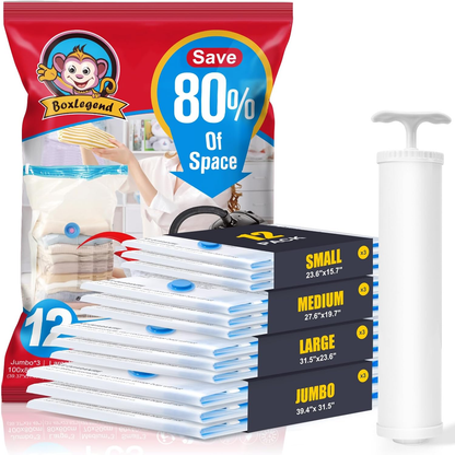 BoxLegend Vacuum Storage Bags 10 Combo / 12 Combo / 15 Combo