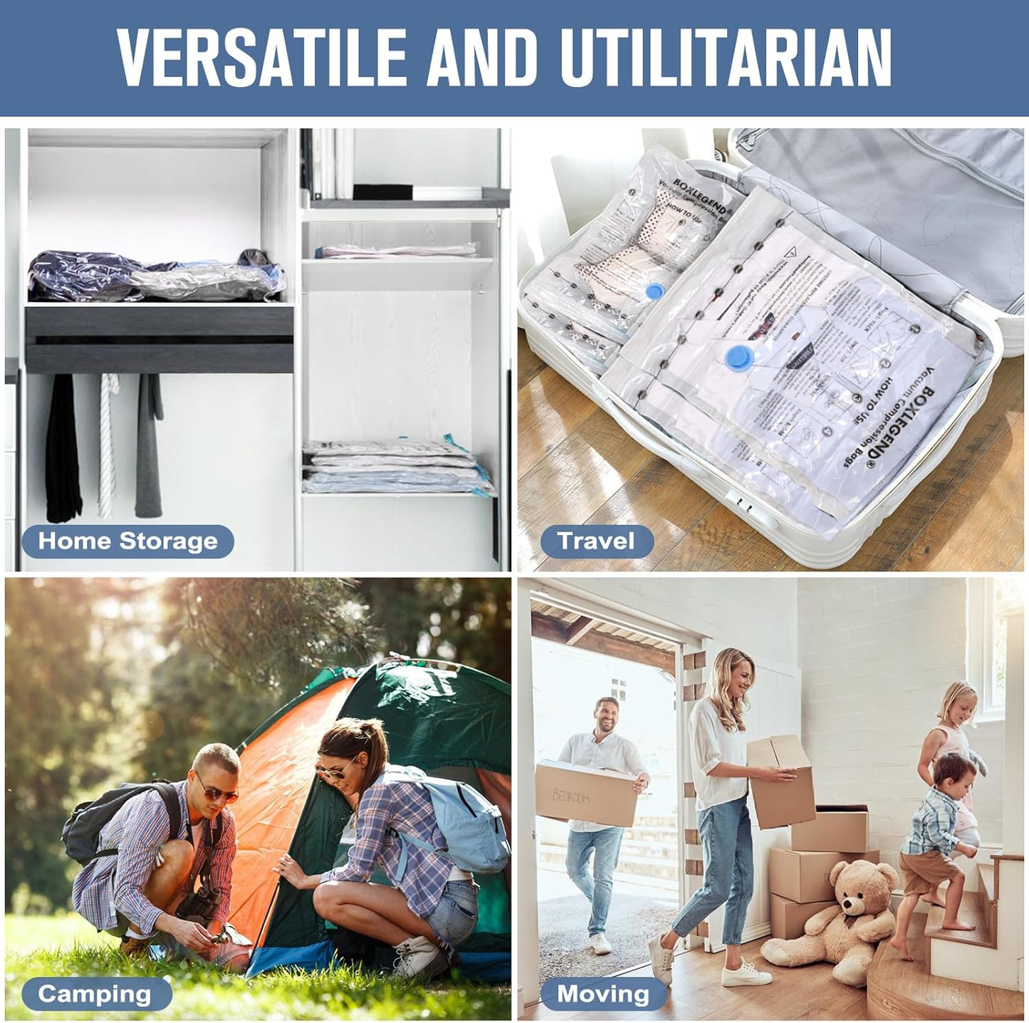 BoxLegend Vacuum Storage Bags with Electric Pump 22 Combo / 26 Combo