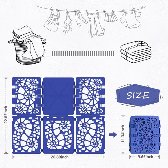 BoxLegend Shirt Folder T Shirt Folding Board Easy and Fast to Fold Clothes for Adult and Kids, V2 Blue