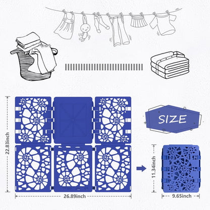 BoxLegend Shirt Folder T Shirt Folding Board Easy and Fast to Fold Clothes for Adult and Kids, V2 Blue