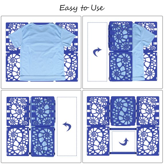BoxLegend Shirt Folder T Shirt Folding Board Easy and Fast to Fold Clothes for Adult and Kids, V2 Blue