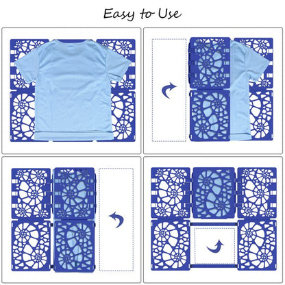 BoxLegend Shirt Folder T Shirt Folding Board Easy and Fast to Fold Clothes for Adult and Kids, V2 Blue