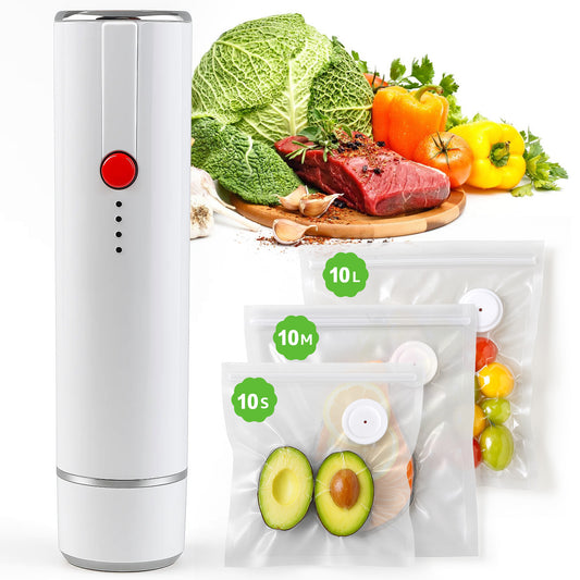 BoxLegend Vacuum Sealer,Powerful Handheld Vacuum Sealer Machine for Food with 30 Reusable Vacuum Sealer Bags
