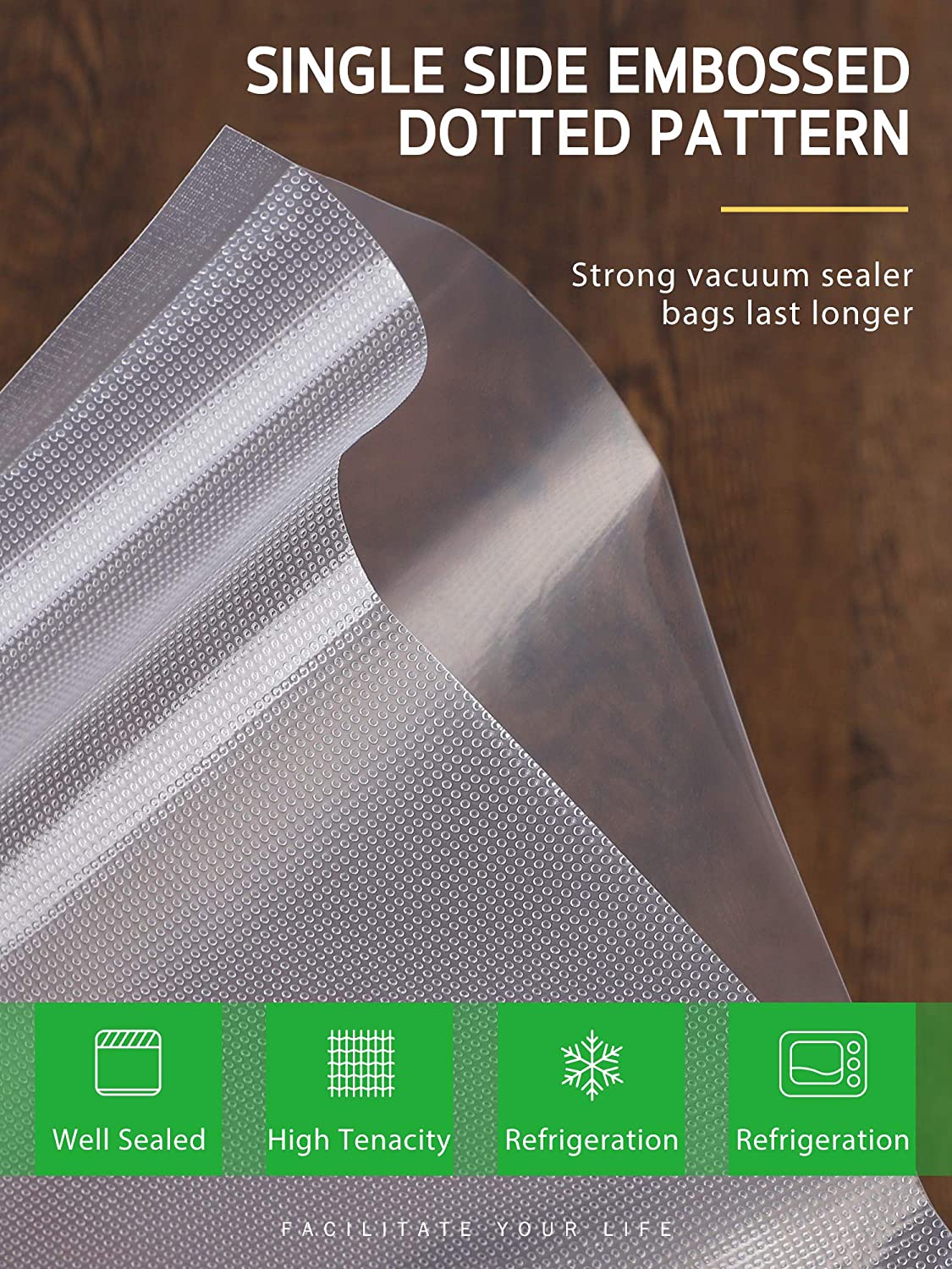 BoxLegend Vacuum Food Storage Bags 2 pack 11"x50' vacuum sealer rolls